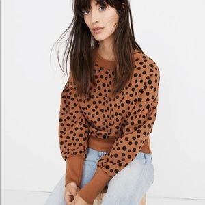 NWT Madewell Leopard Sweatshirt Size S